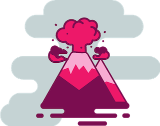 eruptiver Vulkan-Symbol