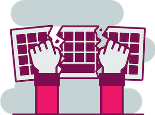 broken keyboard icon
